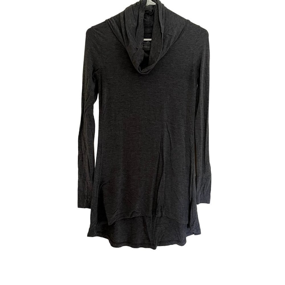Cuddl Duds gray turtleneck soft dress long sleeves comfortable winter dress